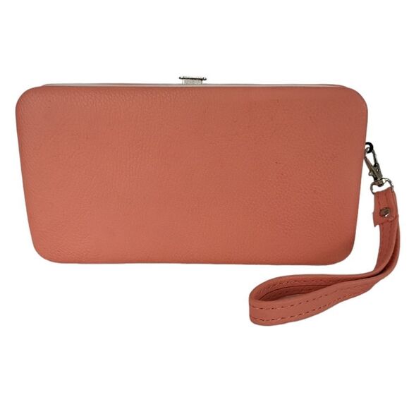 Elenxs Orange Sherbert Bow Knot Phone Case Long Wallet Wristlet - Picture 2 of 7